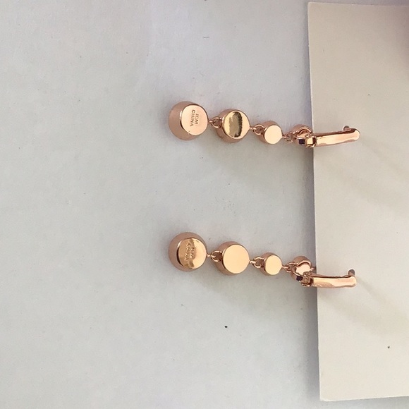 BELIEVE BY BRILLIANCE ROSE GOLD CRYSTAL DROP 14K GOLD FLASH PLATED EARRI… - Picture 10 of 10